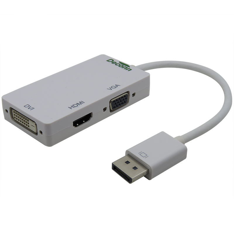 振德 CableDeconn DP转VGA/HDMI/DVI三合一转换器