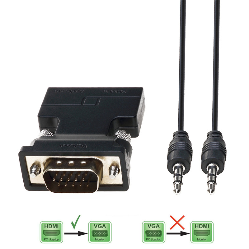 振德 CableDeconn HDMI转VGA线带音频高清线转换器