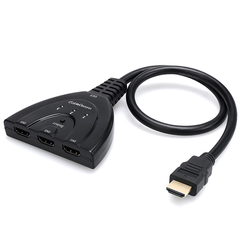 振德 CableDeconn HDMI Switcher分配器 HDMI 高清分配器1.4版猪尾巴切换器