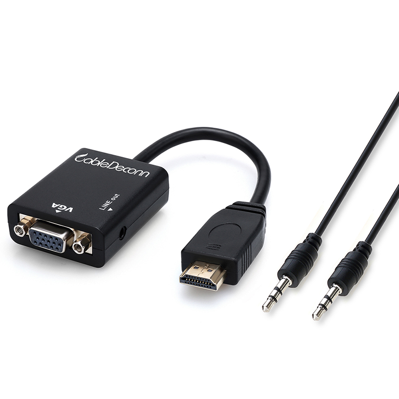 振德 CableDeconn HDMI 转VGA 转换线 带音频