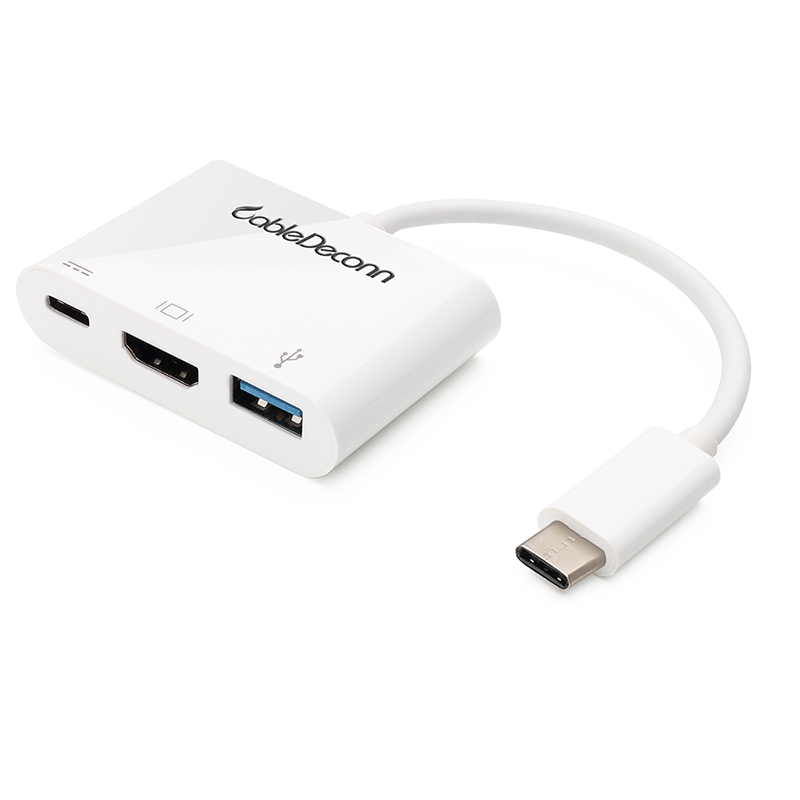 振德 CableDeconn  USB 3.1 Type C型数据线转HDMI+USB HUB+ type C转换器