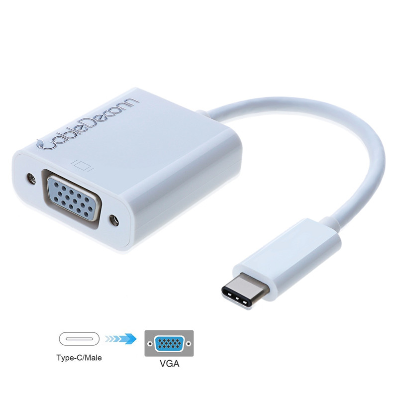 振德 CableDeconn USB 3.1 Type-C转vga 高清电脑显示器转换器