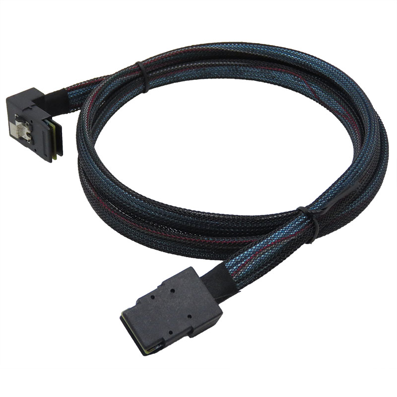 振德 CableDeconn MINI SAS36P 90度 弯头 SFF-8087 TO 4i SAS36P 电脑硬盘服务器数据线