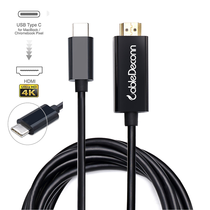 振德 CableDeconn USB3.1 type c转hdmi 笔记本连显示器高清电视连接线