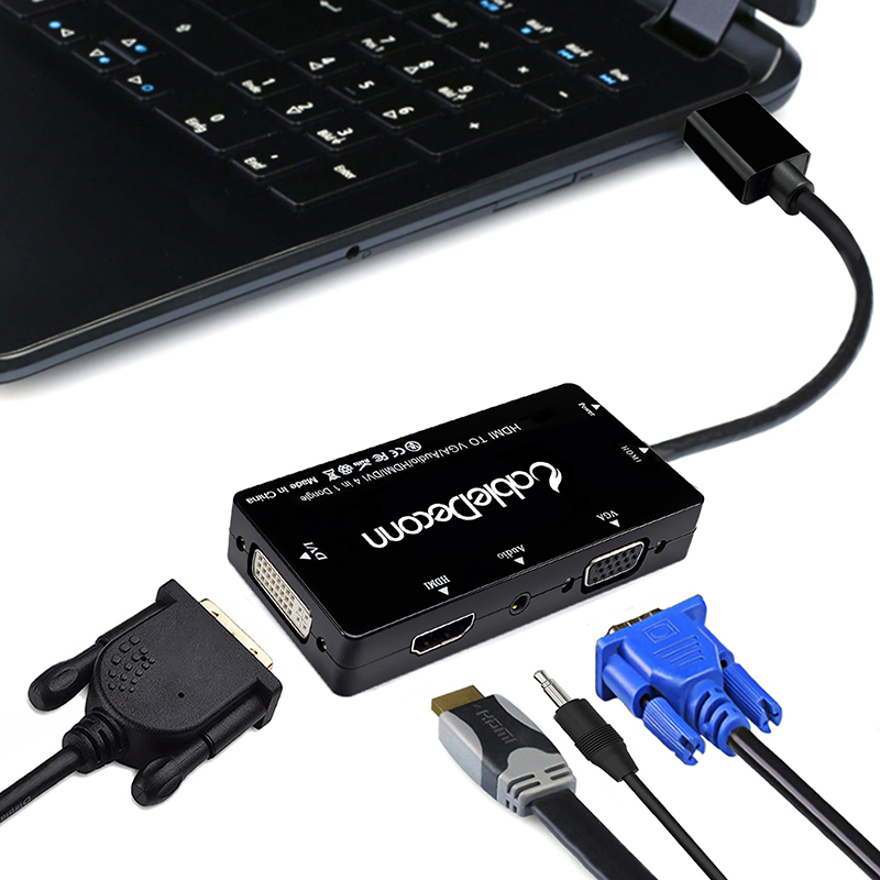 振德 CableDeconn HDMI 转DVI/HDMI/VGA/Audio 四合一 转换器