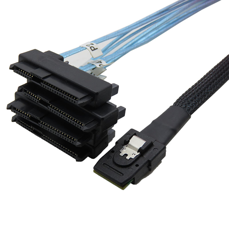 振德 CableDeconn硬盘Mini SAS36P SFF-8087转SFF-8482 SAS29+15P SATA传输连接线