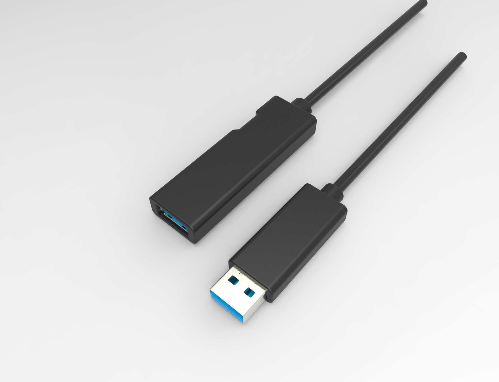 振德 CableDeconnUSB3.0兼容2.0公对母延长光纤线 电脑打印机VR带供电2-60米加长线