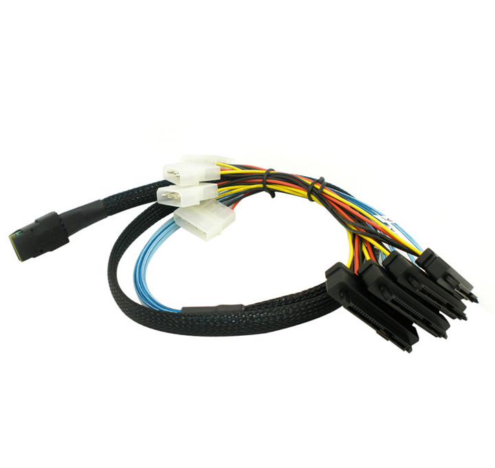 振德 CableDeconn 全新1米Mini SAS36P SFF 8087 转 sas29P SFF-8482 连接线