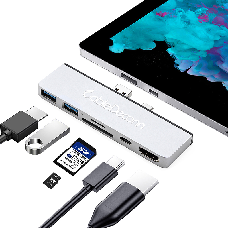 振德 CableDeconn 平板适用surface pro 4/5/6/7微软go转换器HDMI4K 千兆网口扩展坞 7微软转换器HDMI4K 扩展坞