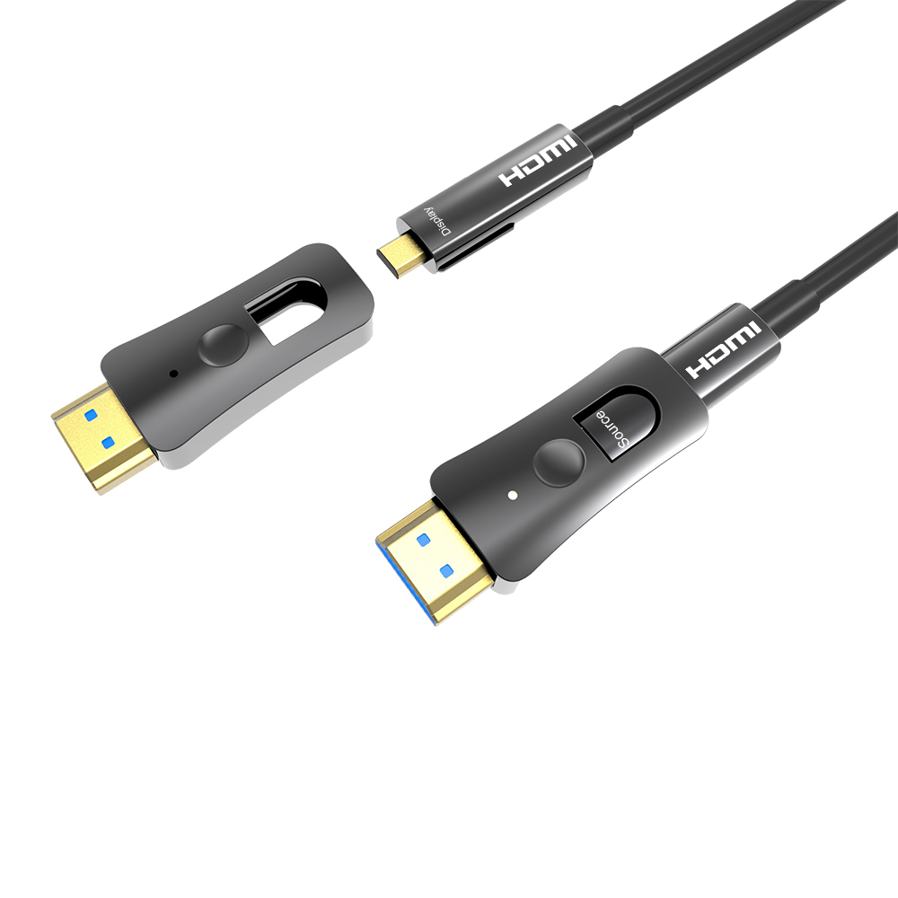 振德 CableDeconn HDMI A-D转A-D 2.0分离式光纤线 4K高清显示器液晶电视工程线2-200米